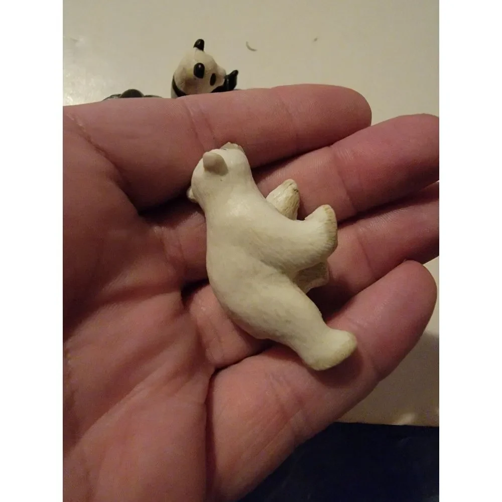 Lot Of 4 Panda Penguin Polar Bear Seal Baby Miniature Figures Vintage 1996 Topps